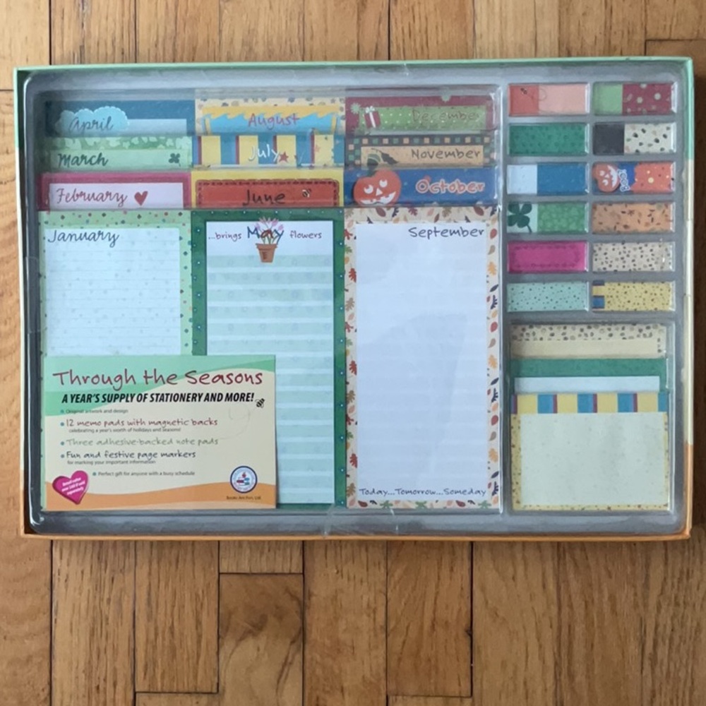 Colorful Stationery Set with Sticky Notes